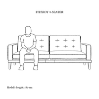Fitzroy 4-Seat Sofa In Fern Boucle