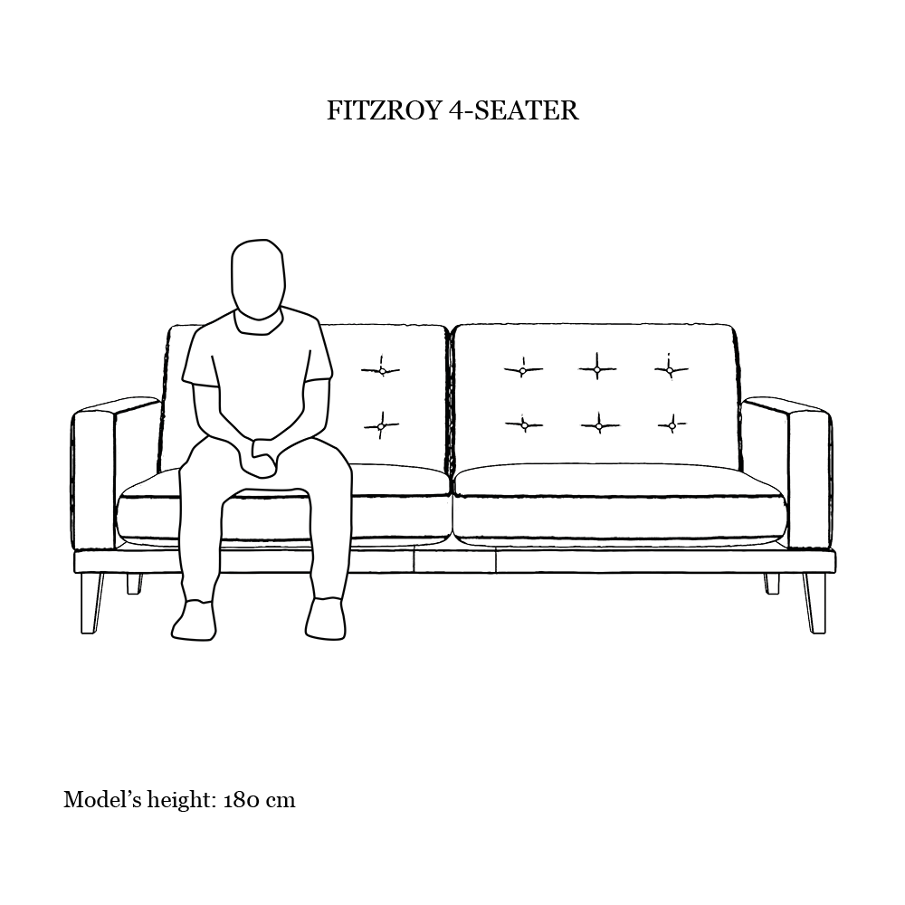 Fitzroy 4-Seat Sofa In Fern Boucle