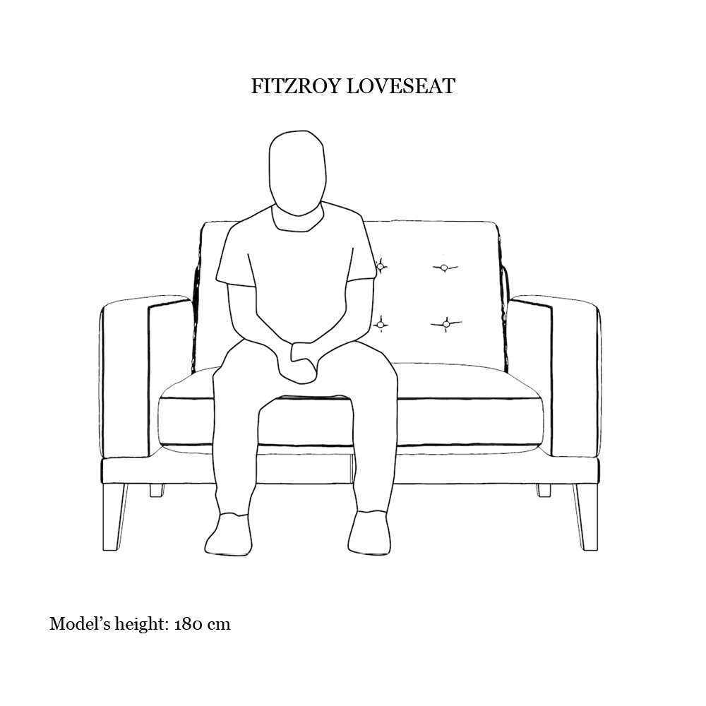 Fitzroy Loveseat In Fern Boucle