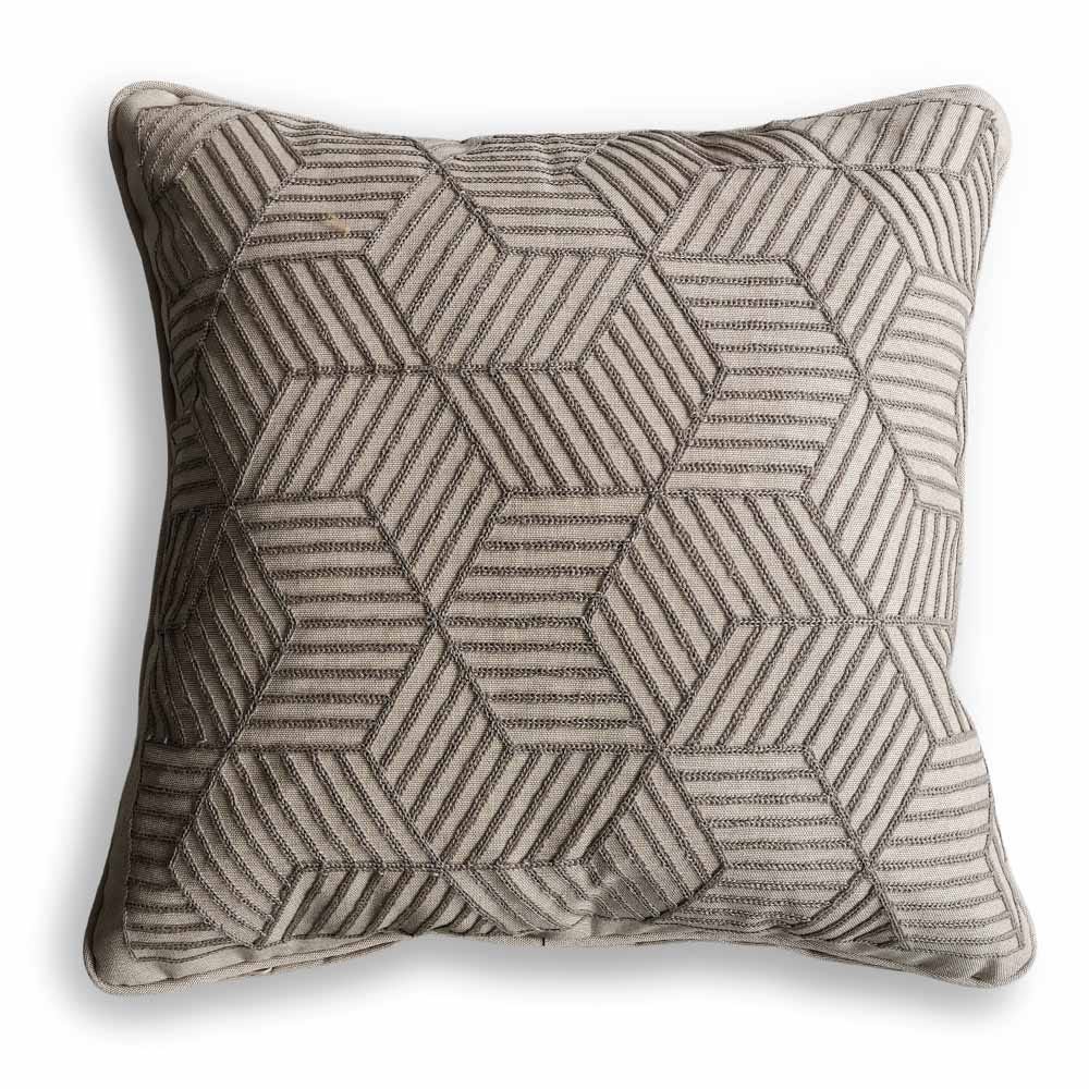 Striped Embroidered Scatter Cushion50Cm Square