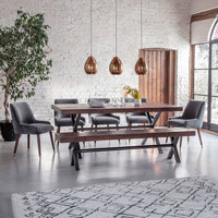 Logan Dining Table - Gun Metal Legs - Large