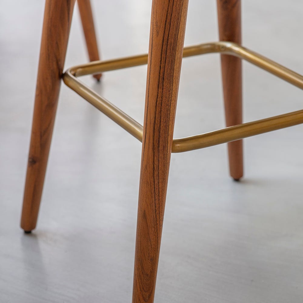 Lola Barstool in Deep Green Velvet