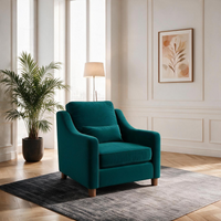 Hampton Armchair In Mallard Eco Velvet