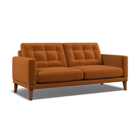 Fitzroy 3-Seat Sofa In Burnt Easy Care Velvet