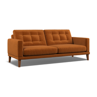 Fitzroy 4-Seat Sofa In Burnt Easy Care Velvet