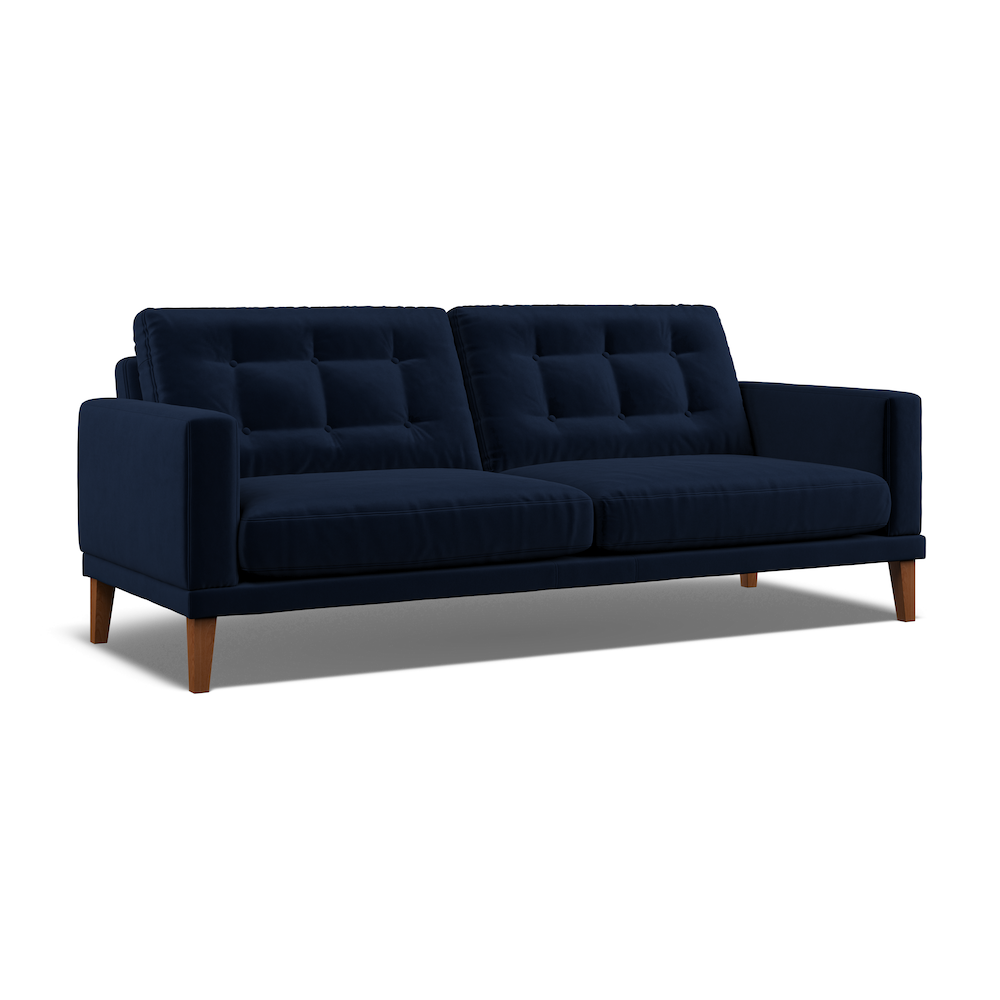 Fitzroy 4-Seat Sofa In Indigo Easy Care Velvet