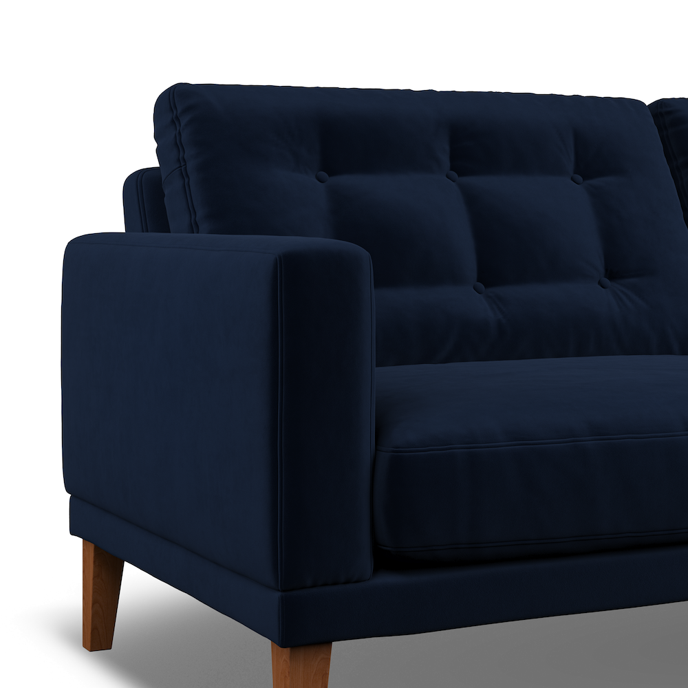 Fitzroy 4-Seat Sofa In Indigo Easy Care Velvet