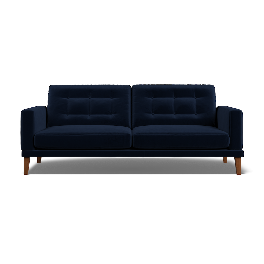 Fitzroy 4-Seat Sofa In Indigo Easy Care Velvet