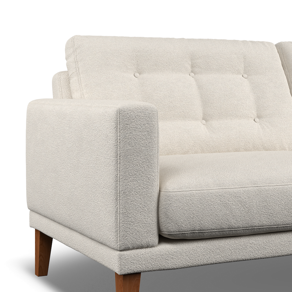 Fitzroy 4-Seat Sofa In Ivory Boucle
