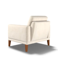 Fitzroy Armchair In Bone Easy Care Velvet
