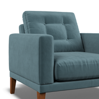 Fitzroy Armchair In Airforce Easy Care Velvet