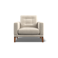 Fitzroy Armchair In Bone Easy Care Velvet