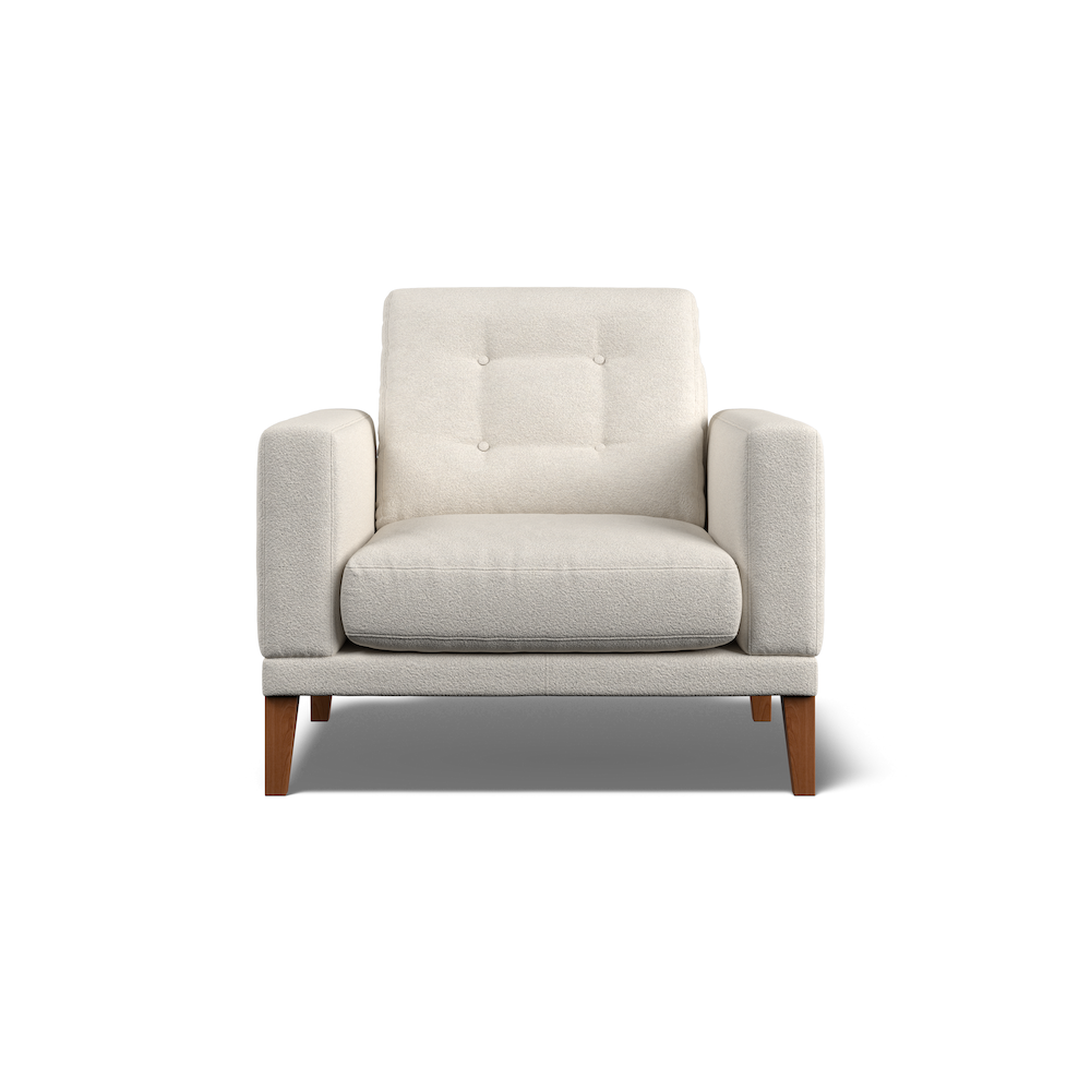 Fitzroy Armchair In Ivory Boucle