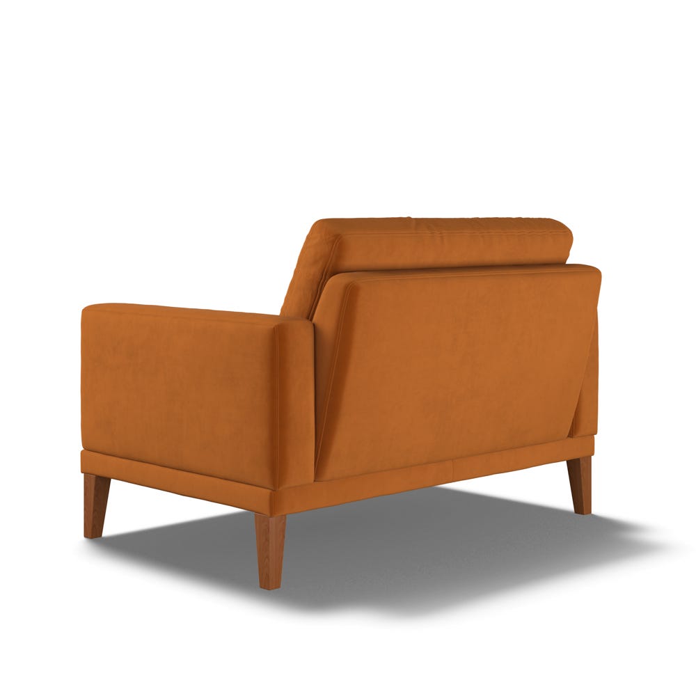 Fitzroy Loveseat In Burnt Easy Care Velvet