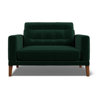 Fitzroy Loveseat In Hunter Easy Care Velvet
