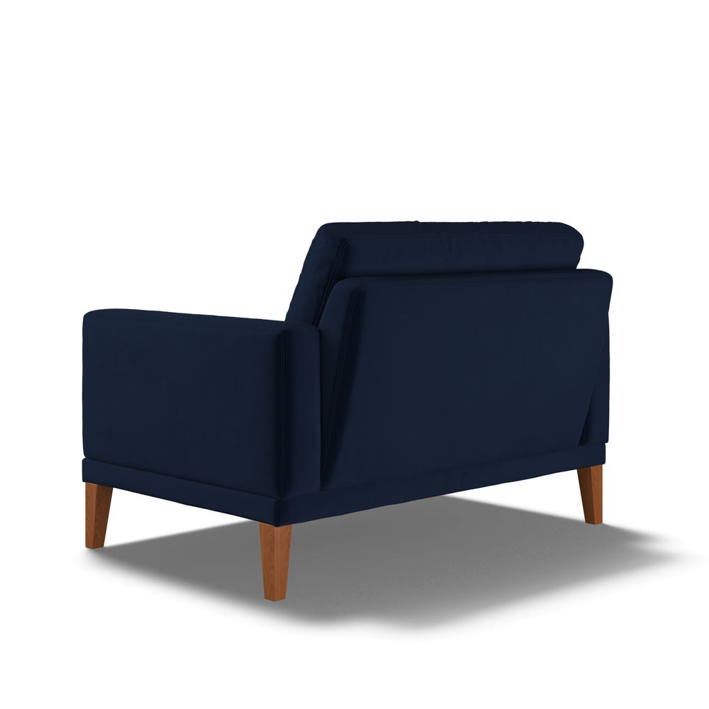 Fitzroy Loveseat In Indigo Easy Care Velvet