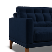 Fitzroy Loveseat In Indigo Easy Care Velvet