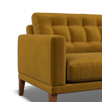 Fitzroy Loveseat In Turmeric Easy Care Velvet