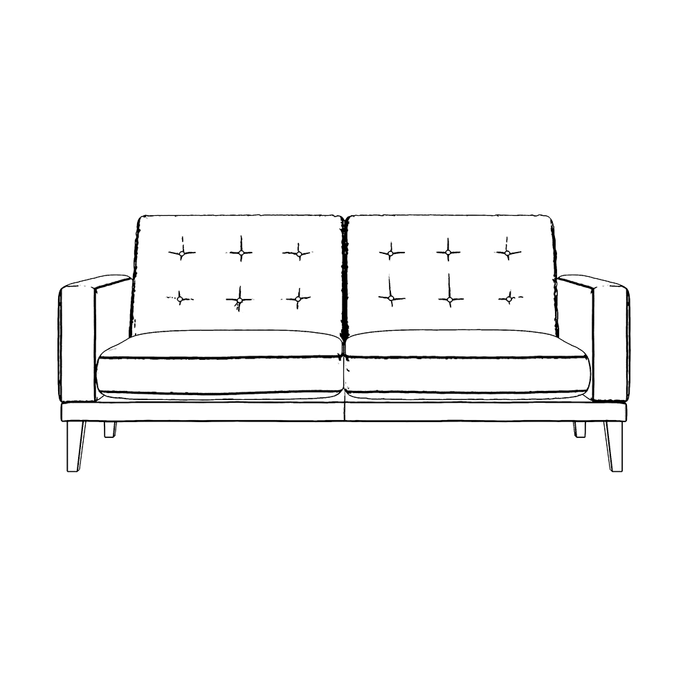Fitzroy 3-Seat Sofa In Ivory Boucle