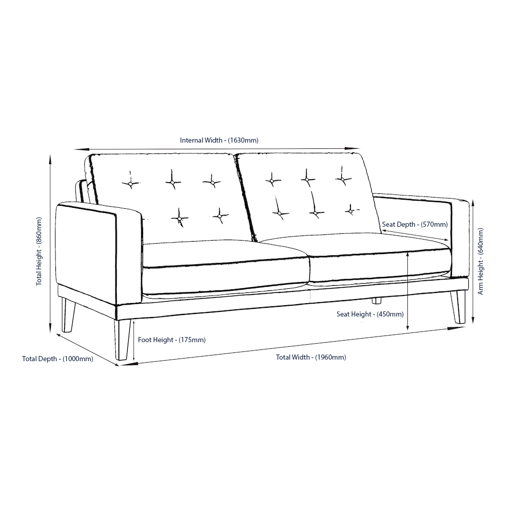 Fitzroy 3-Seat Sofa In Fern Boucle