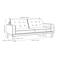 Fitzroy 4-Seat Sofa In Indigo Easy Care Velvet