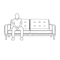 Fitzroy 4-Seat Sofa In Turmeric Easy Care Velvet