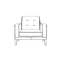 Fitzroy Armchair In Indigo Easy Care Velvet