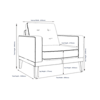 Fitzroy Armchair In Bone Easy Care Velvet