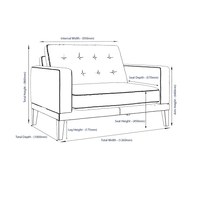 Fitzroy Loveseat In Bone Easy Care Velvet