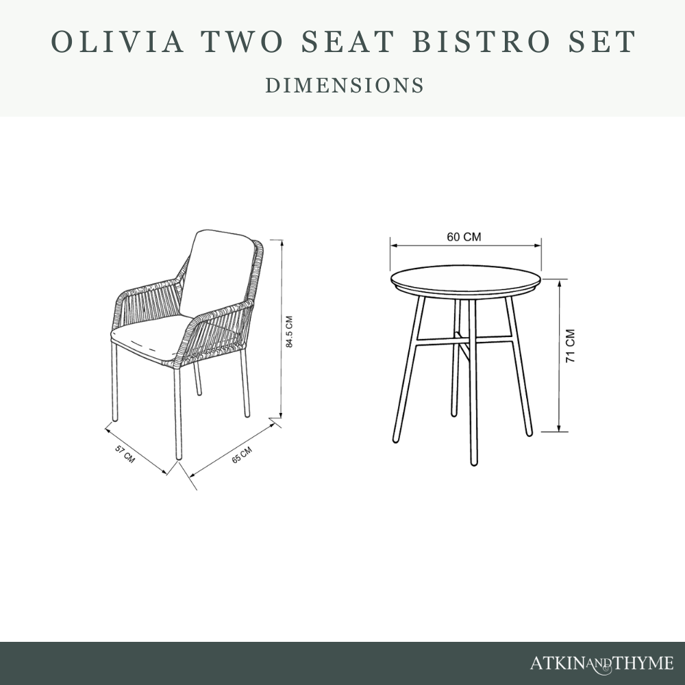 OLIVIA TERRACOTTA BISTRO SET