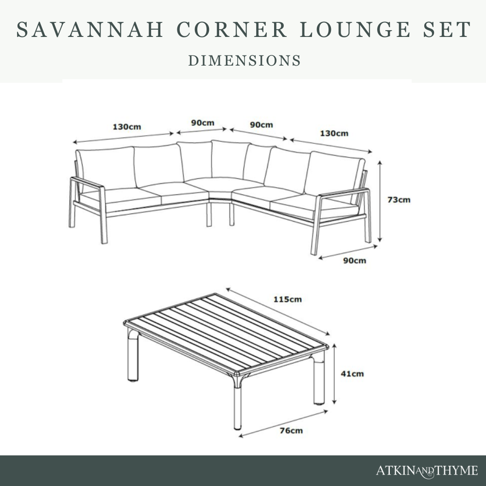 Savannah Rope Corner Lounge Set - Oak