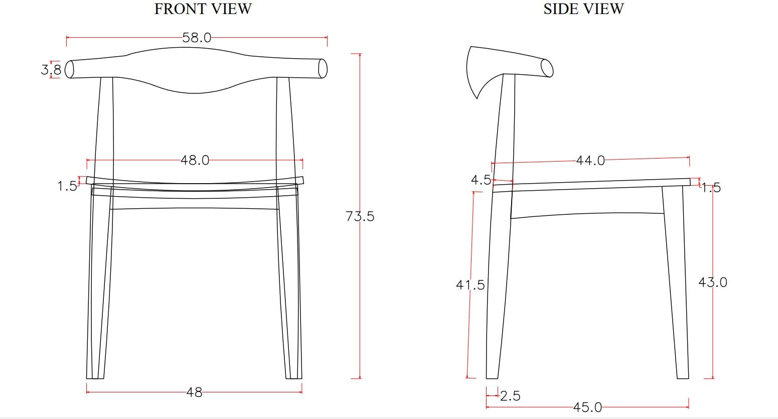 Hiro Dining Chairs (Pair) - Natural