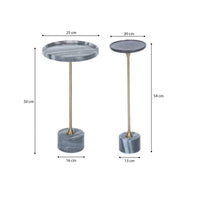 UNION SIDE TABLES - WHITE MARBLE