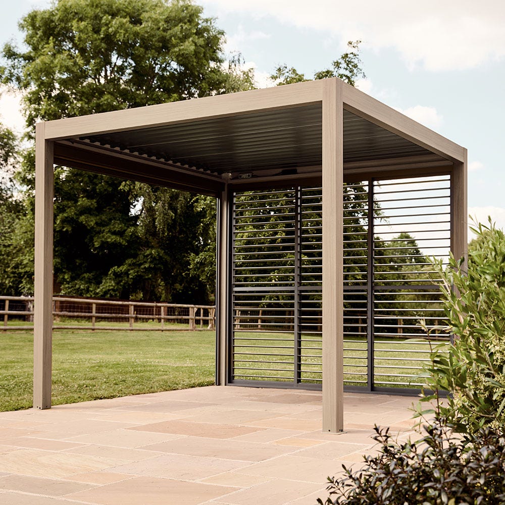 3 X 3M SAVANNAH BIRCH PERGOLA WITH LIGHTS