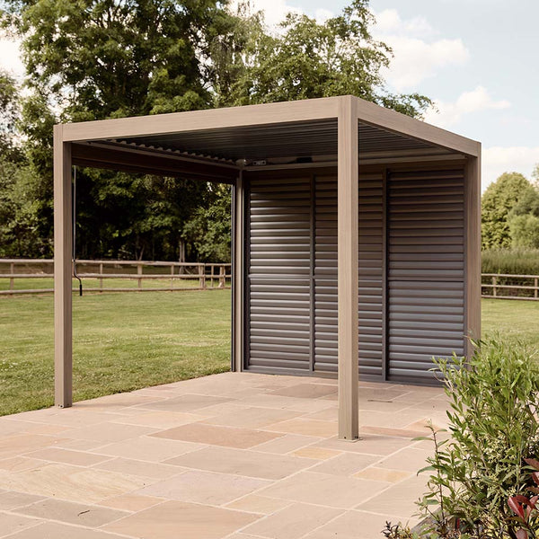 3 X 3M SAVANNAH BIRCH PERGOLA WITH LIGHTS