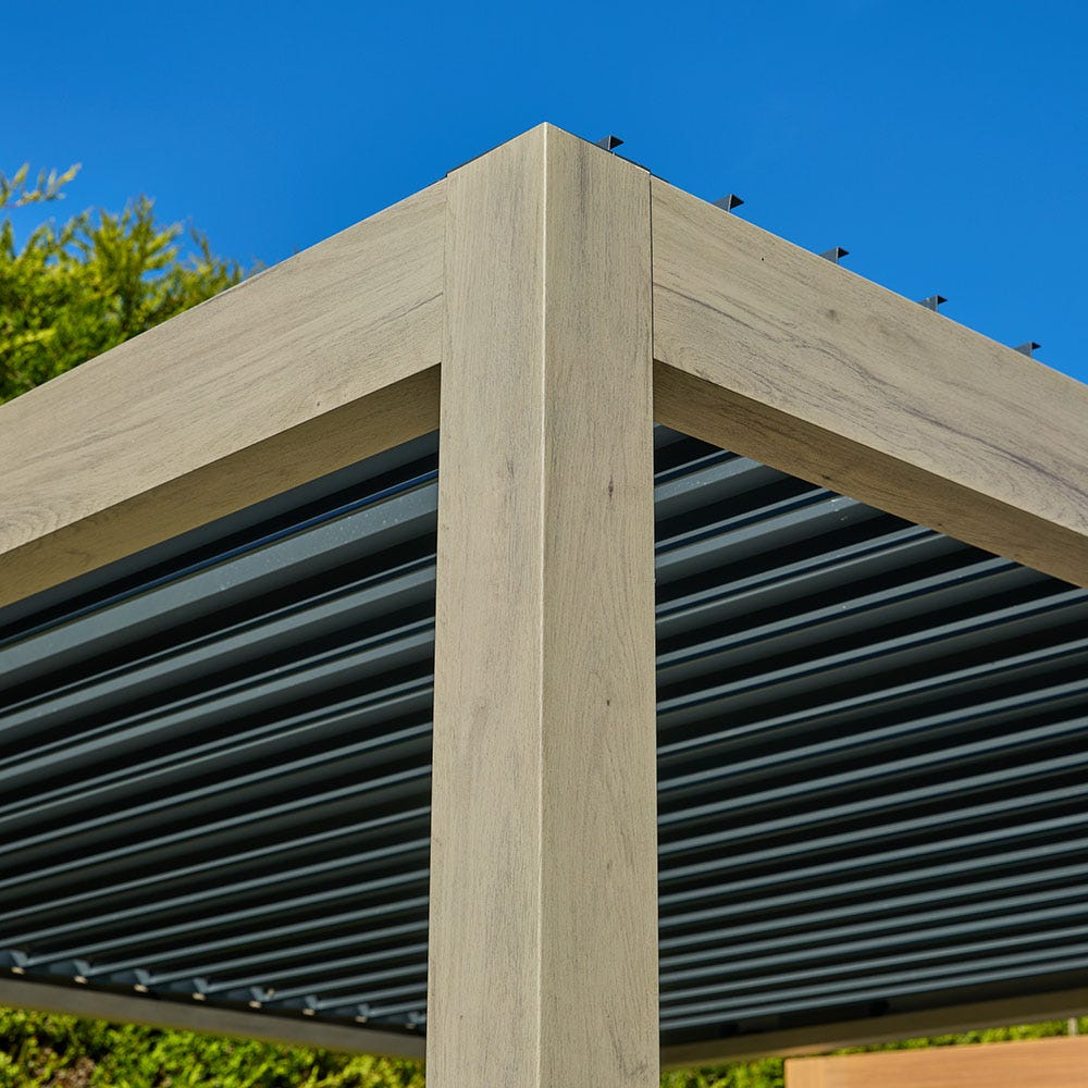 Savannah Pergola with lights 7 x 3m - Birch