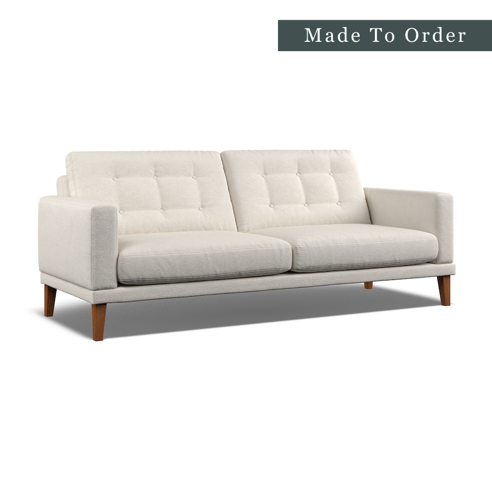 Lexington Loveseat In Deep Green Velvet Natural Atkin and