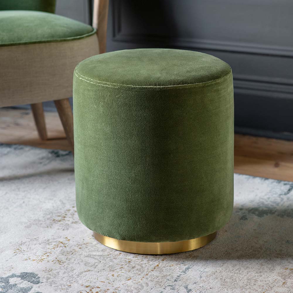 Green and discount gold footstool