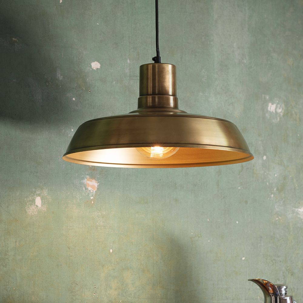 Dixie Pendant Light Antique Brass
