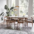 Cone Marble Dining Table 180cm - Natural