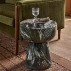Lucy Side Table Green Marble Finish