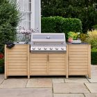 Atkin and Thyme Paola Grillstream Hybrid Gas/Charcoal BBQ - 6 Burner Outdoor Kitchen 