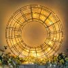 Light-up 3D Wire Wreath - 75cm 