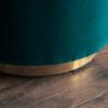 Carnaby Footstool in Teal Velvet