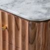 Atkin and Thyme | Flute Marble Chest of Drawers