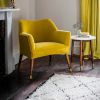 Astoria Armchair in Mustard Yellow Velvet