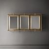 Tribeca Triple Wall Mirror in Brass