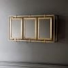 Tribeca Triple Wall Mirror in Brass