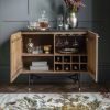 Atkin and Thyme Berkeley Bar Cabinet Open_b