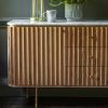 Atkin and Thyme Flute Marble Sideboard Natural